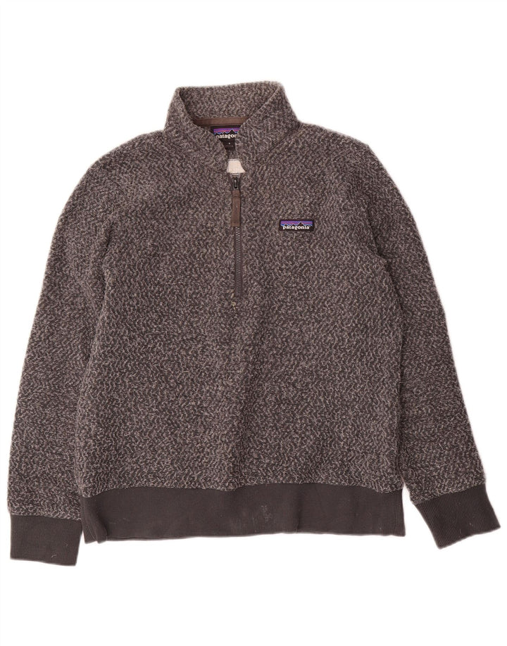 Patagonia Dame Fleece Jumper UK 10 Lille Grå Polyester
