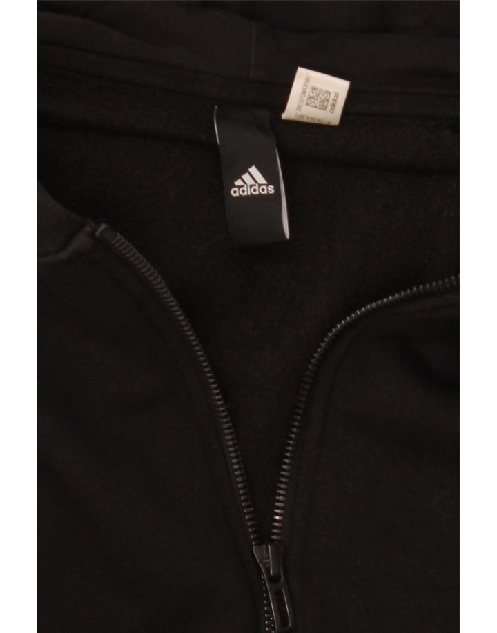 ADIDAS Mens Zip Hoodie Sweater Medium Black Vintage Adidas and Second-Hand Adidas from Messina Hembry 