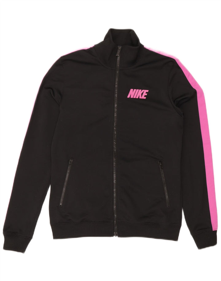 Nike træningsdragt topjakke til kvinder UK 12 Medium Sort Colourblock Polyester