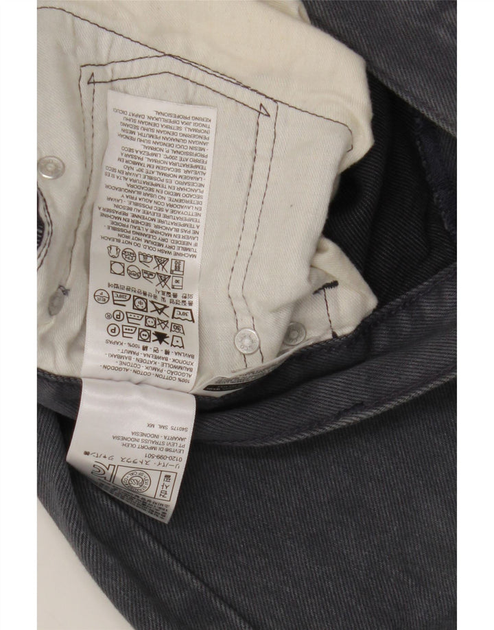 Levi's Herre 501 Straight Jeans W32 L32 Grå Bomuld