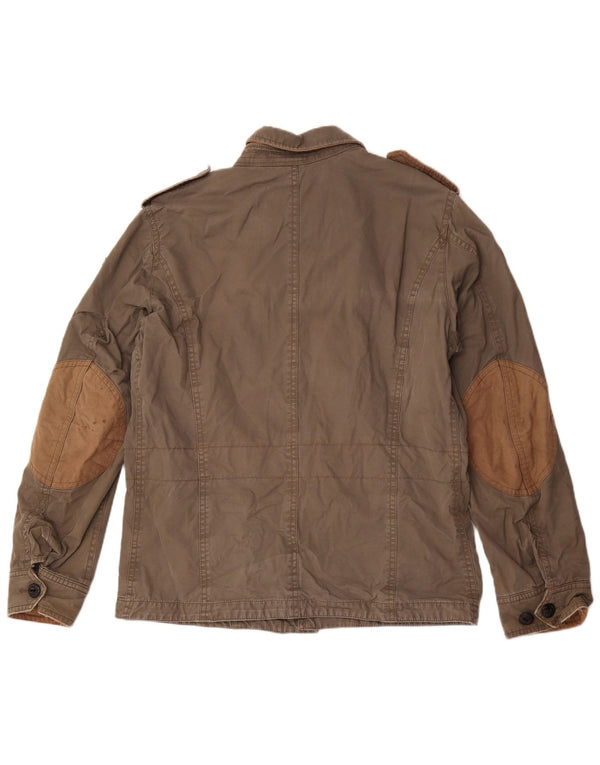 Napapijri Herre Geographic Military Jacket UK 40 Stor Grå Bomuld