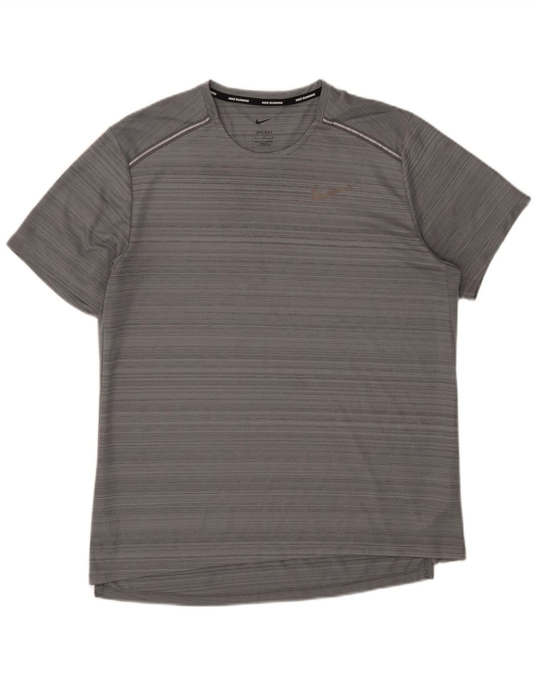 Nike Herre Dri Fit T-Shirt Top Stor Grå Polyester