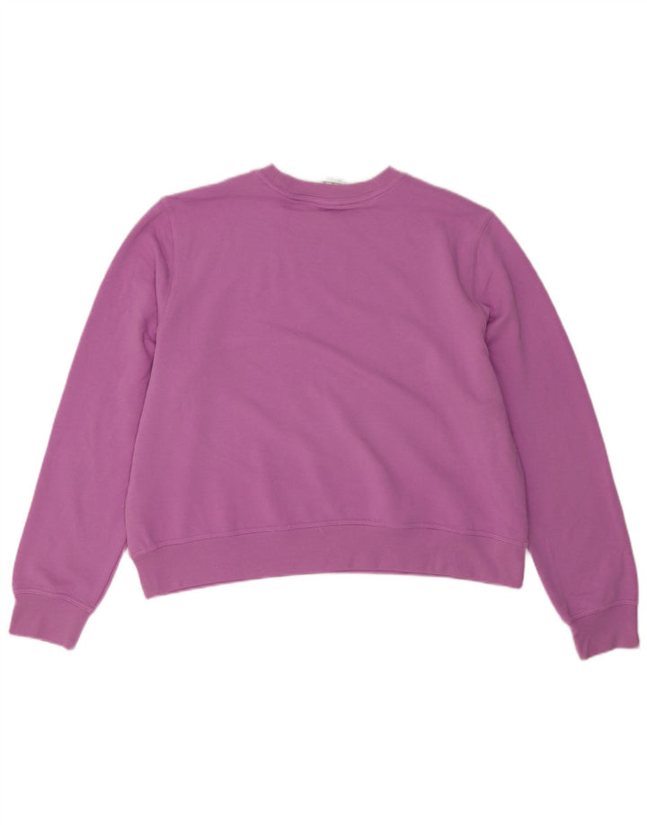 Nike Dame Dri Fit Oversized Sweatshirt Jumper UK 18 XL Lilla Polyester