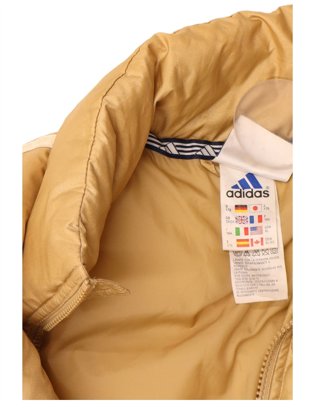 Adidas drenge polstret jakke 15-16 år gul polyamid