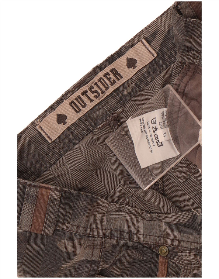 Outsider Herre Cargo Shorts W34 Stor Grå Camouflage Bomuld
