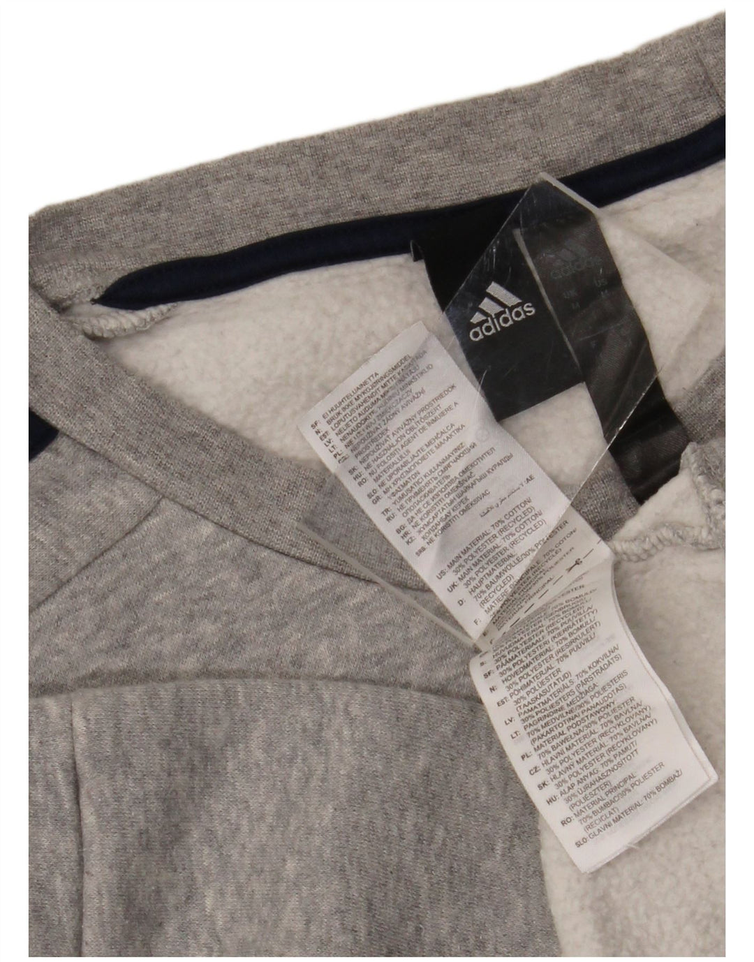 Adidas sweatshirt til mænd mellem grå bomuld