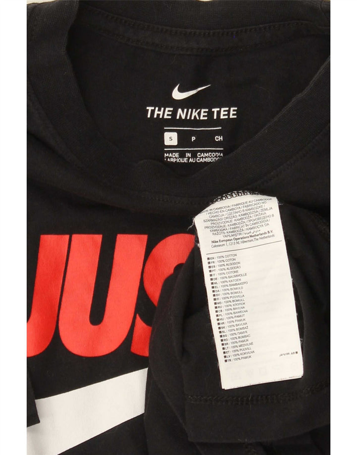 Nike grafisk t-shirt top til mænd, lille sort bomuld