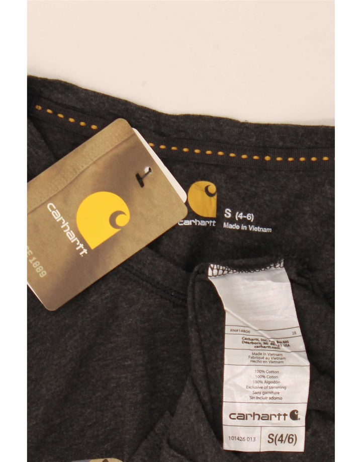 Carhartt Dame Grafisk Top Langærmet US 4/6 Small Grey Cotton