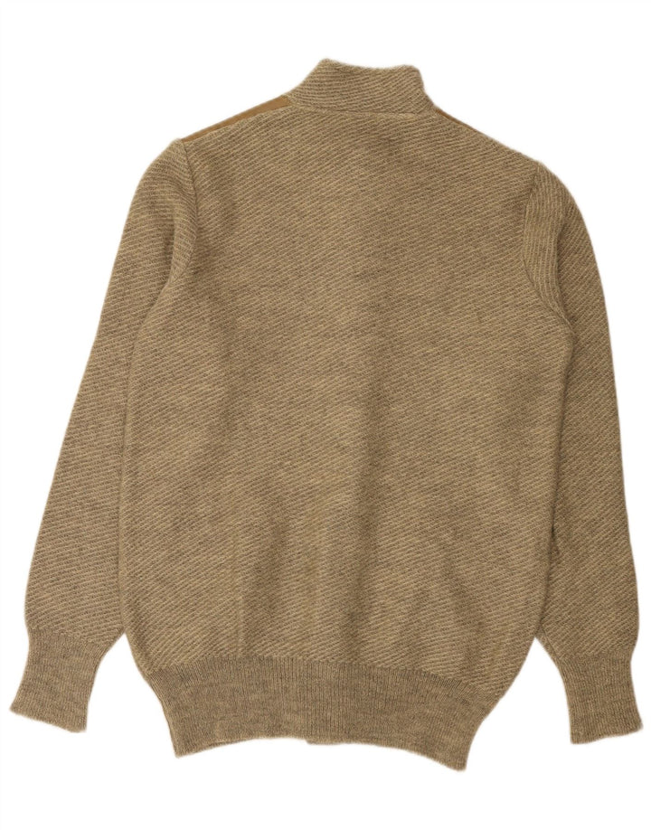 VINTAGE Herre cardigan sweater Medium Beige