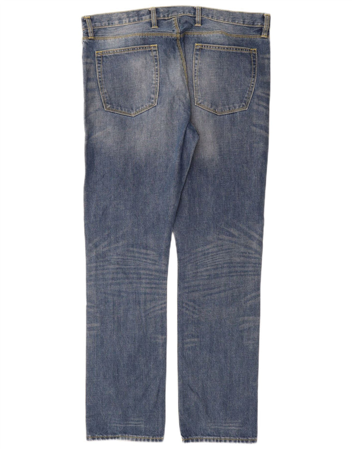 Gap Herre Premium Slim Straight Jeans W36 L32 Blå Bomuld