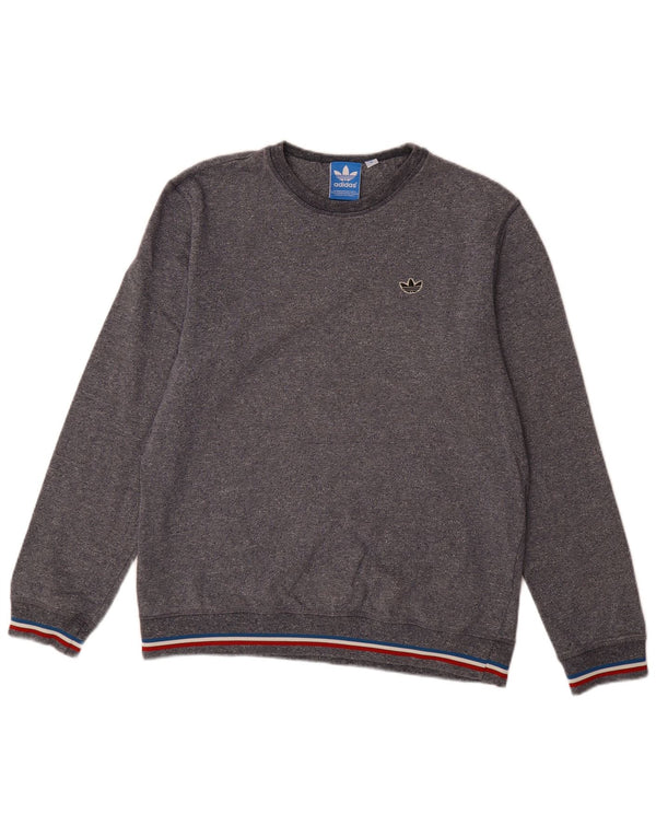 ADIDAS Sweatshirt-trøje til mænd Medium Marineblå Flecked Bomuld