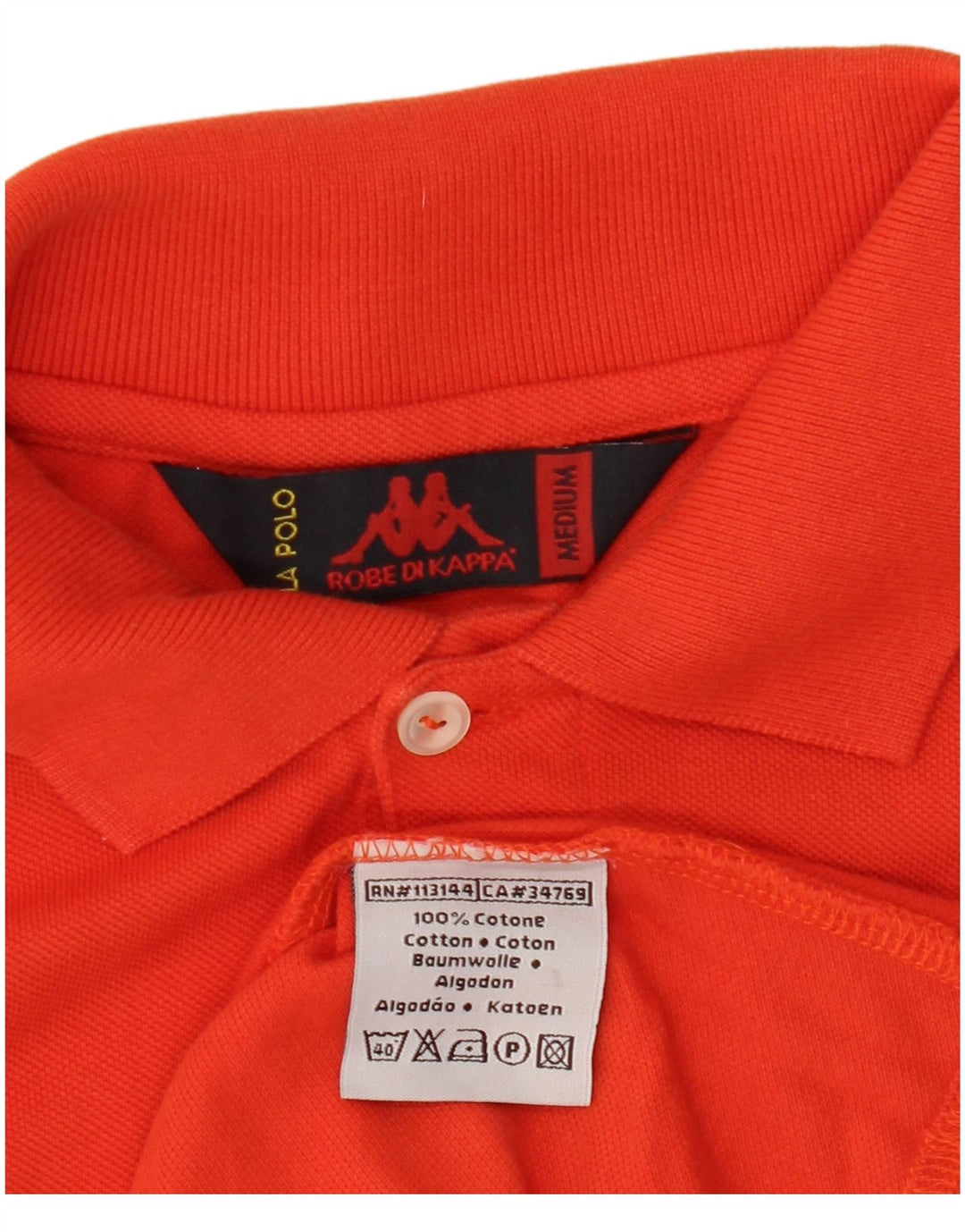 KAPPA Poloshirt til mænd Medium rød bomuld