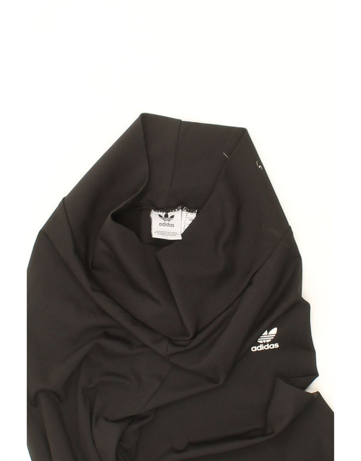 ADIDAS Womens Graphic Leggings UK 8 Small Black Polyester Vintage Adidas and Second-Hand Adidas from Messina Hembry 