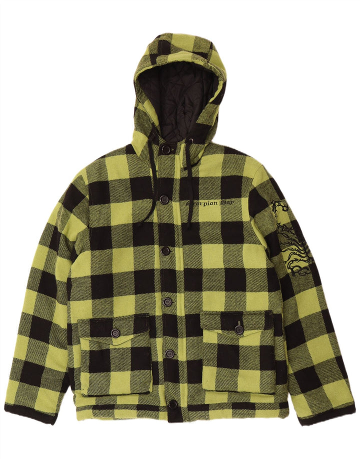Scorpion Bay Herre Graphic Windbreaker Jacket UK 40 Large Green Gingham