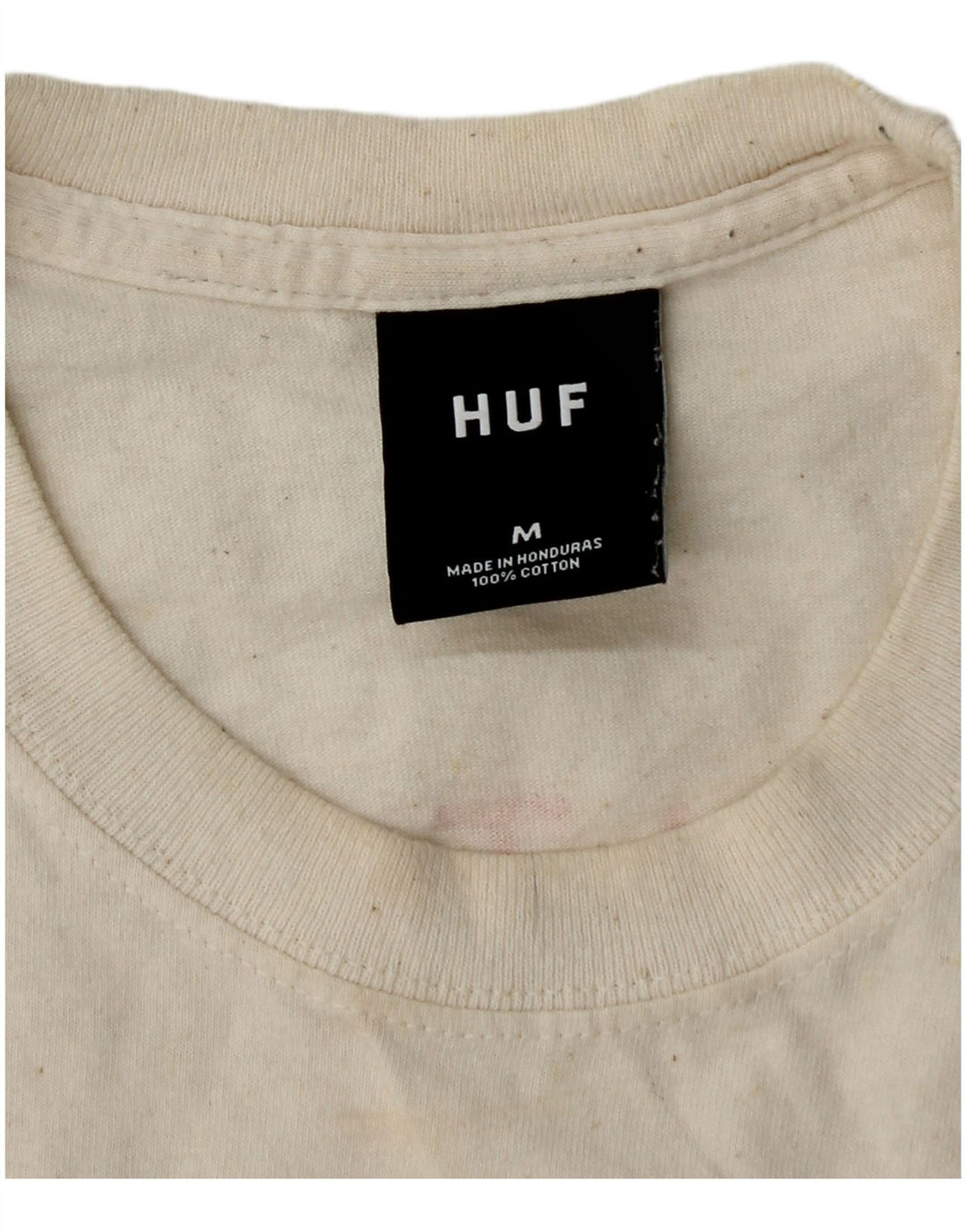 HUF Herre Grafisk T-Shirt Top Medium Hvid Bomuld