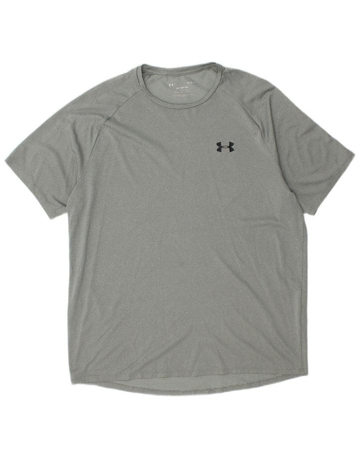 UNDER ARMOUR Herre T-Shirt Top Stor Grøn Polyester