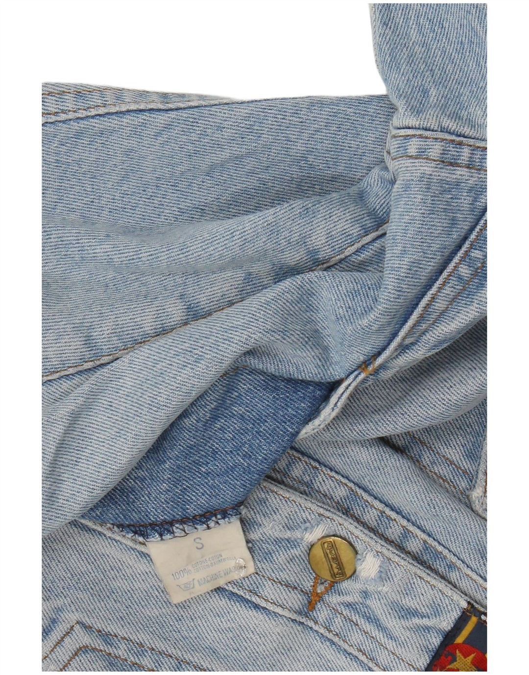 QUARRY Dame Oversized denimjakke UK 10 Small Blue Cotton