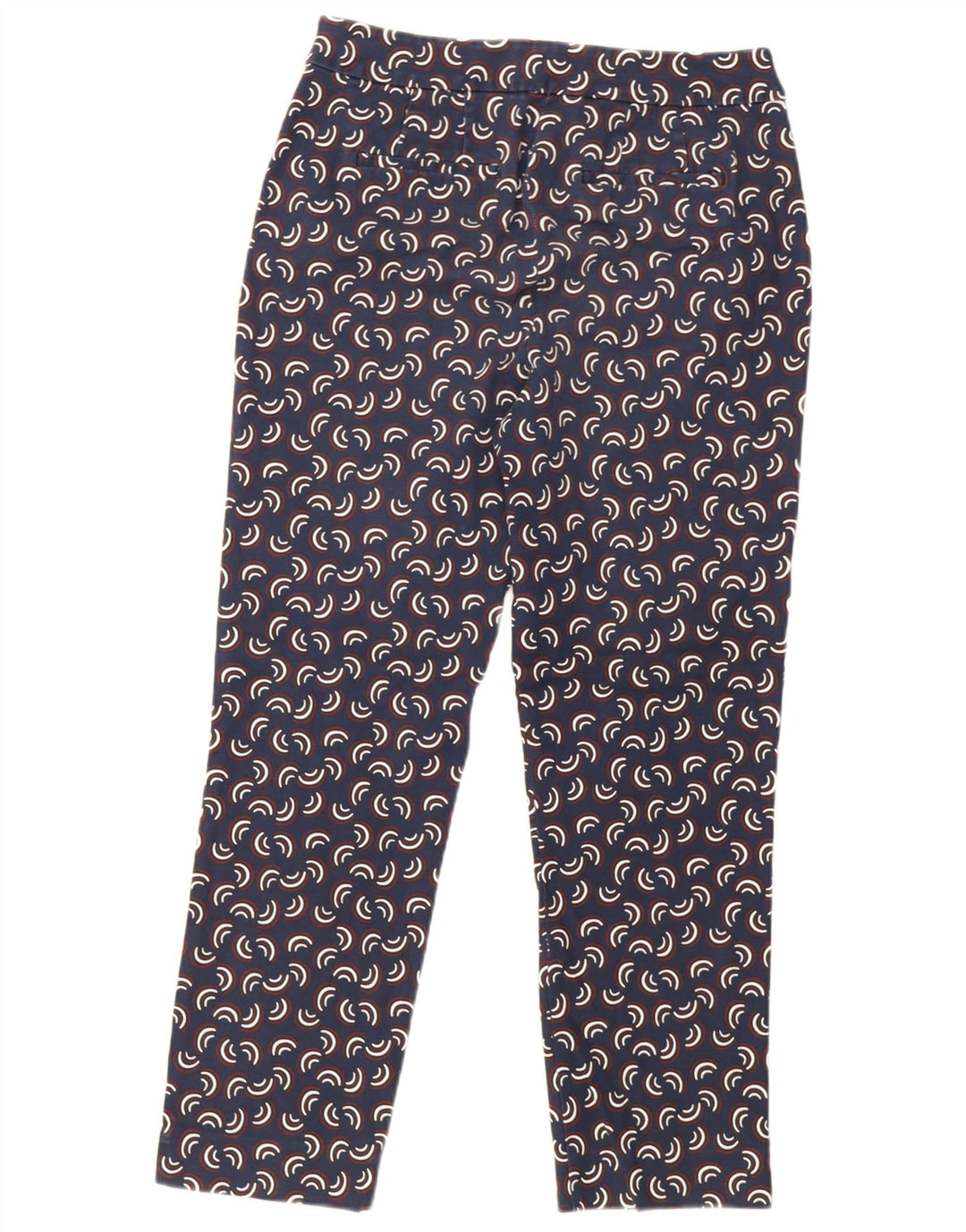 Boden Dame Abstrakt mønster Chino Bukser UK 12 Medium W30 L27 Navy Blue