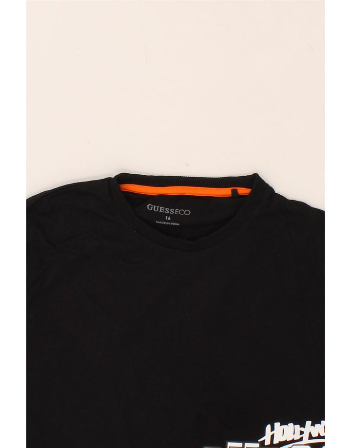 GUESS Boys Graphic Top Long Sleeve 15-16 Years Black Cotton Vintage Guess and Second-Hand Guess from Messina Hembry 