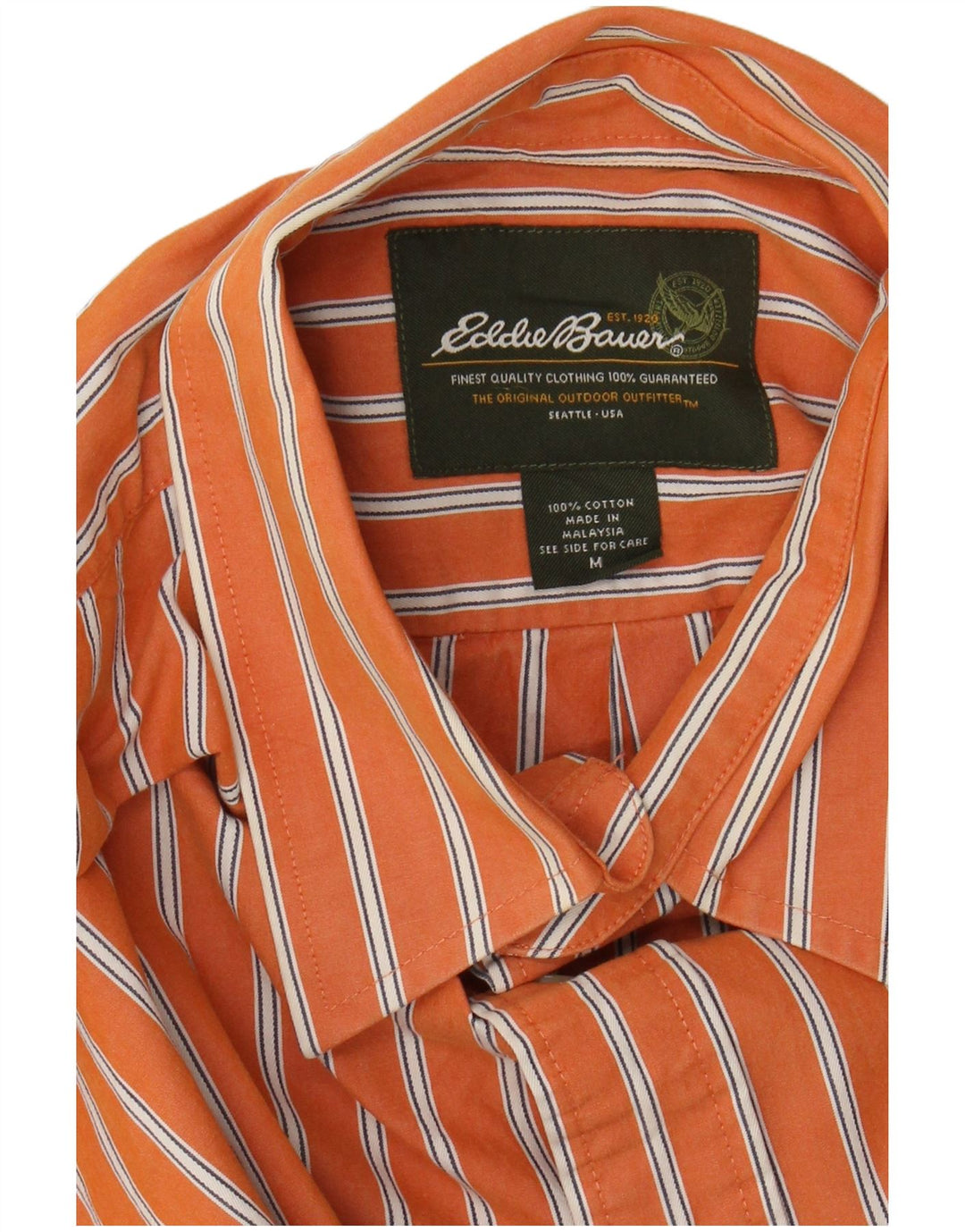EDDIE BAUER Herreskjorte Medium Orange Nålestribet bomuld
