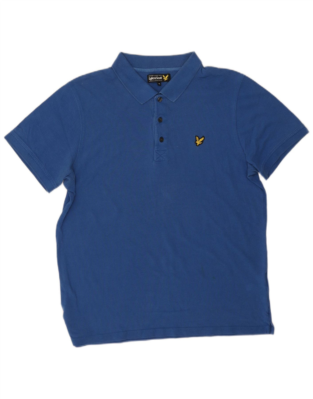 Lyle & Scott herre poloshirt XL blå bomuld
