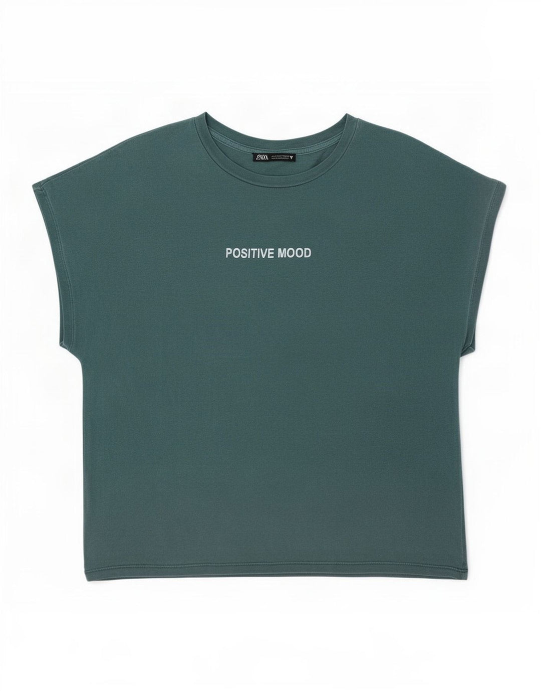 Zara Graphic T-Shirt Top Lille Grøn