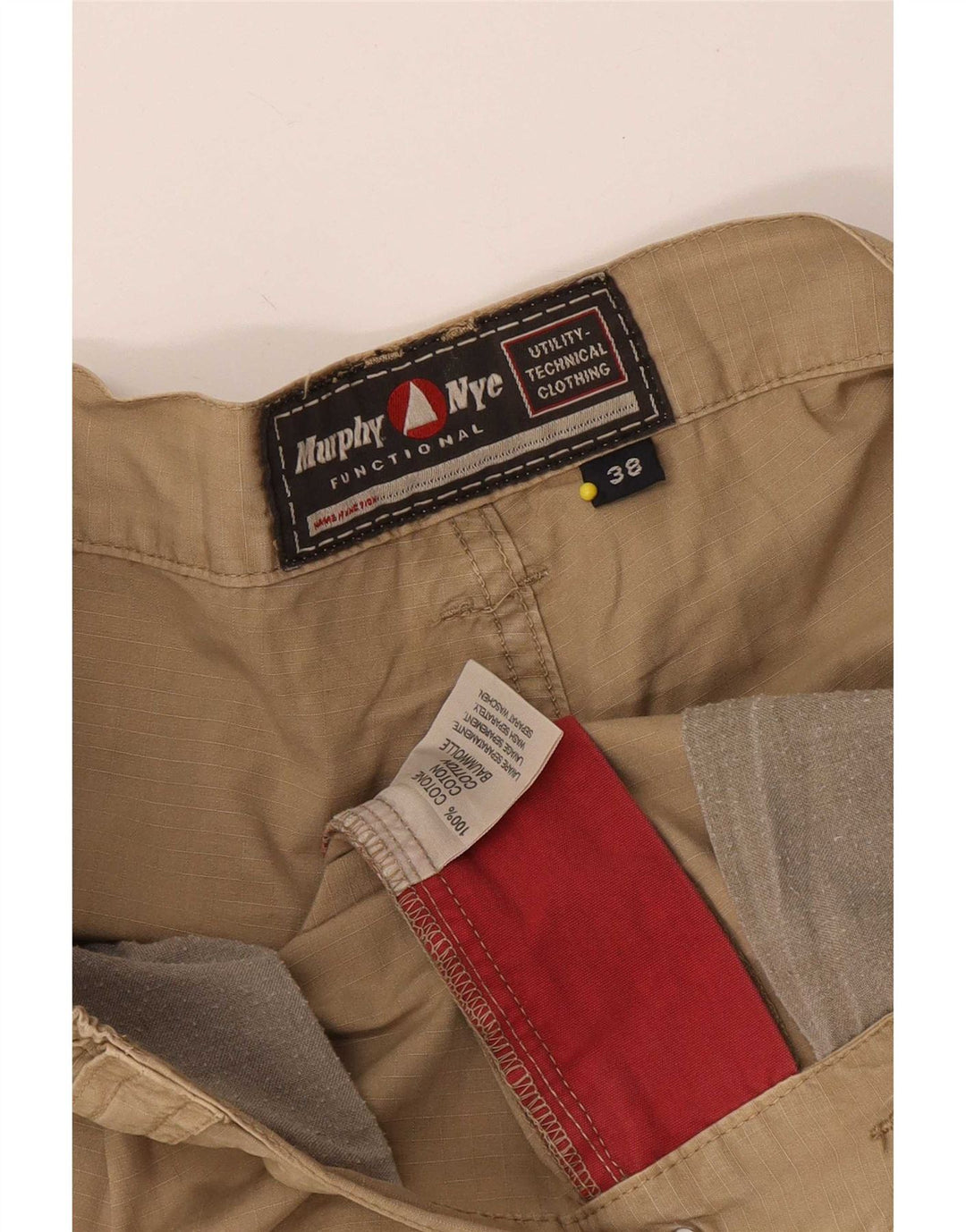Murphy & Nye Herre Cargo Shorts W38 XL Beige Bomuld