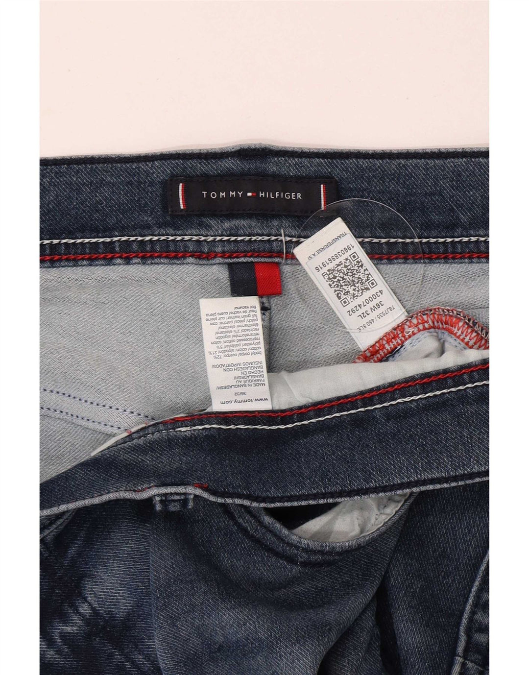 Tommy Hilfiger Herre Slim Jeans W36 L32 Blå Bomuld