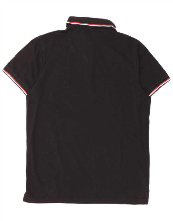 TOMMY HILFIGER Slim Fit poloshirt til mænd Stor sort bomuld