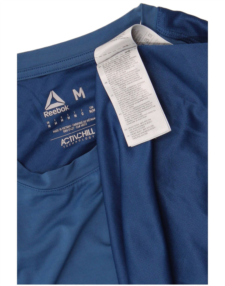 Reebok Herre T-Shirt Top Medium Blå Nylon