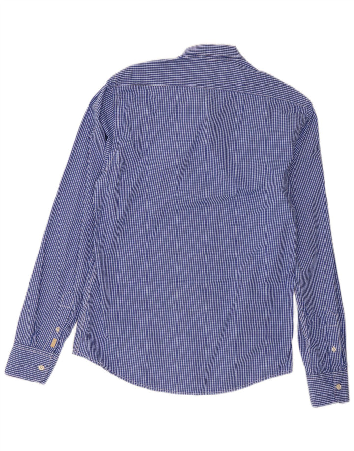 Scotch & Soda Herreskjorte Medium Blue Gingham Cotton