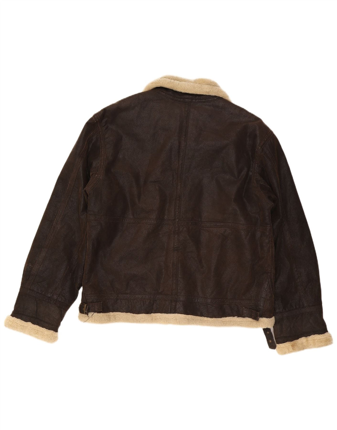 CINTI Herre Sherpa Læderjakke UK 42 XL Brun