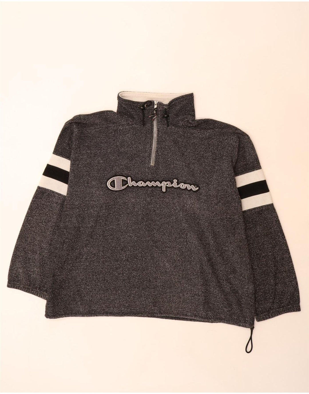 Champion Herre Grafisk Loose Fit Sweatshirt Jumper Large Grå Flecked