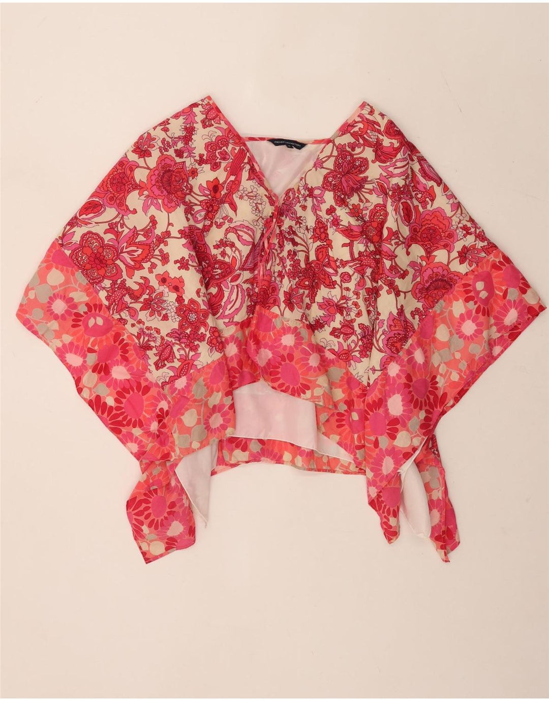 French Connection Womens Asymmetrisk Top UK 12 Medium Multicolored Floral