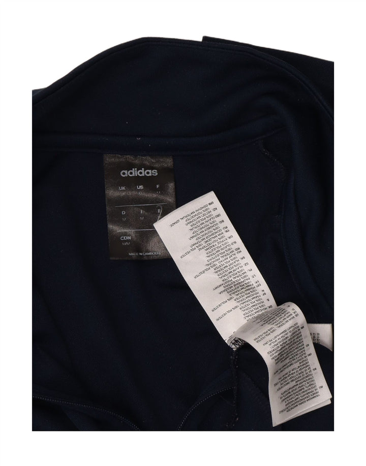 ADIDAS Mens Climalite Zip Neck Pullover Tracksuit Top Medium Navy Blue Vintage Adidas and Second-Hand Adidas from Messina Hembry 