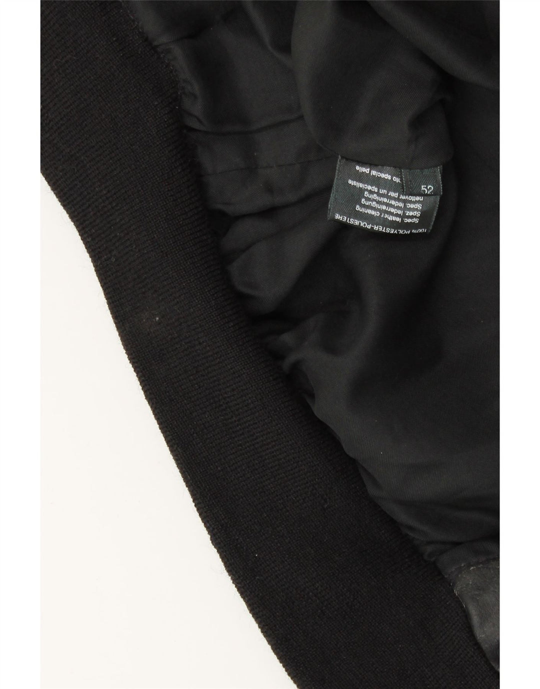 VINTAGE Military Læderjakke til mænd IT 52 XL Sort Læder