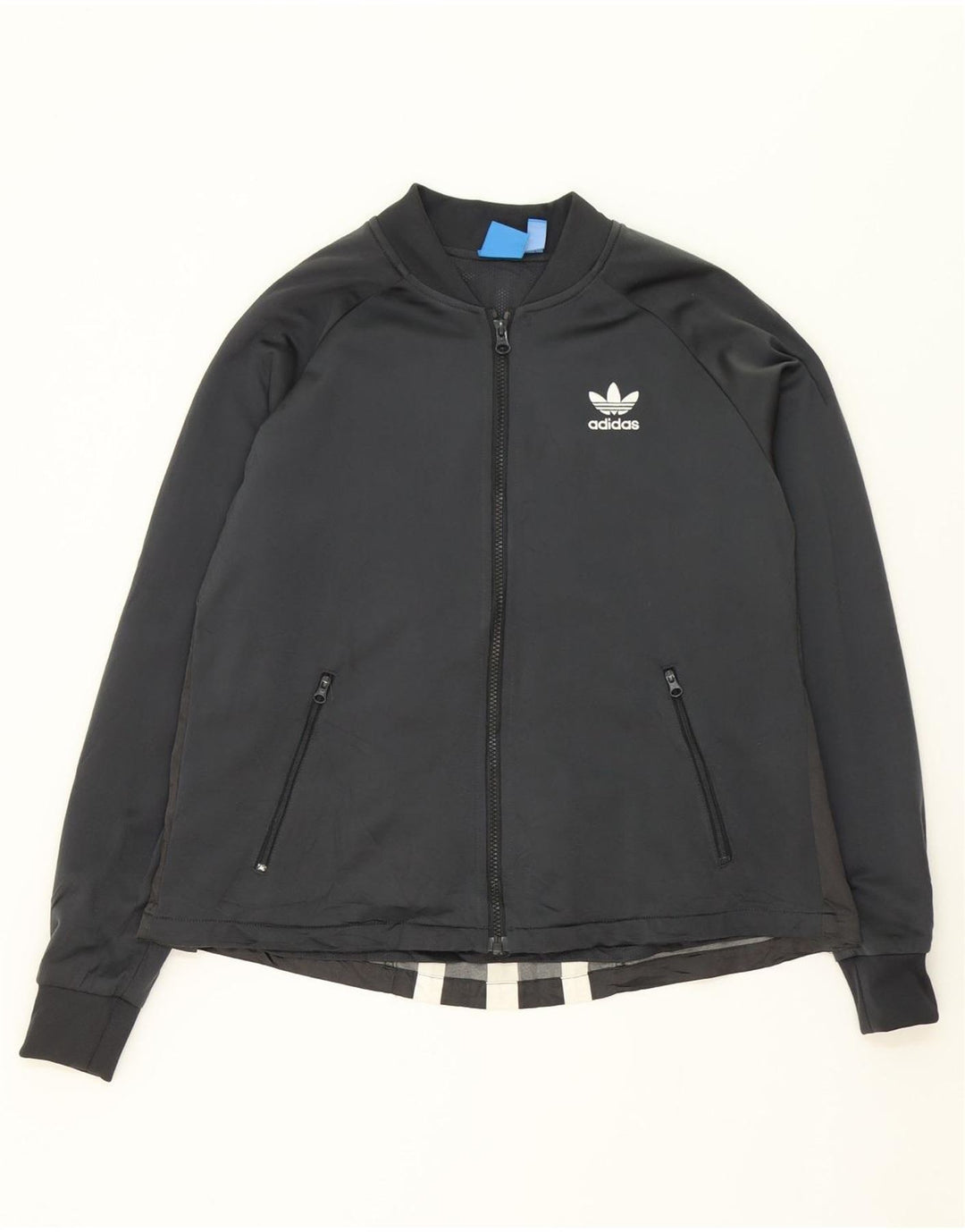ADIDAS Womens Oversized Tracksuit Top Jacket UK 10 Small Grey Polyester Vintage Adidas and Second-Hand Adidas from Messina Hembry 