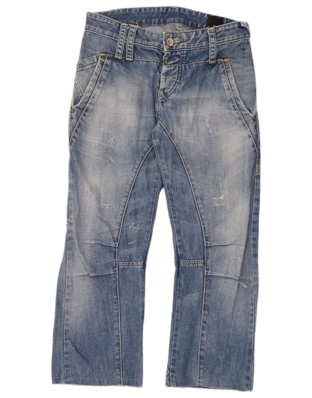 Jack & Jones Herre Cargo Distressed Cropped Jeans W30 L25 Blå