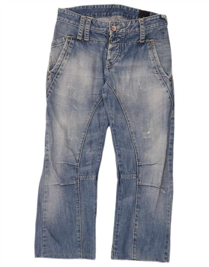Jack & Jones Herre Cargo Distressed Cropped Jeans W30 L25 Blå