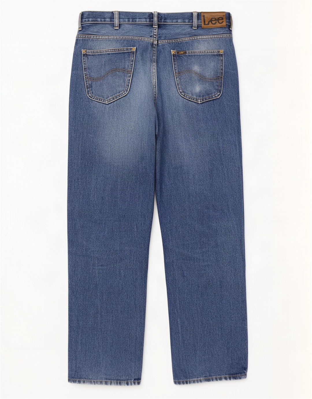 Lee Dame Brooklyn Straight Jeans W38 L32 Blå Bomuld