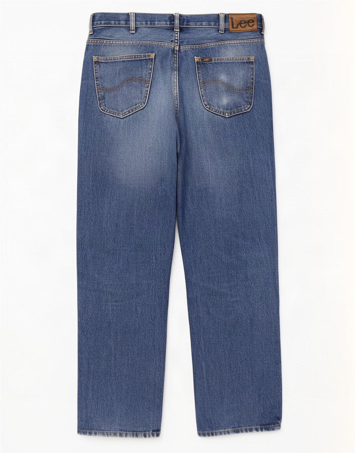 Lee Dame Brooklyn Straight Jeans W38 L32 Blå Bomuld