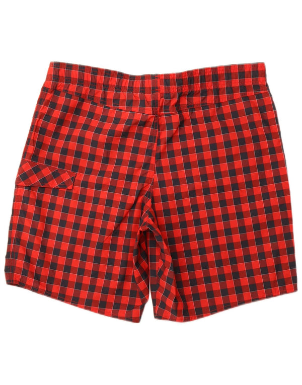 ADIDAS Badeshorts til mænd Medium Rød Gingham Polyester