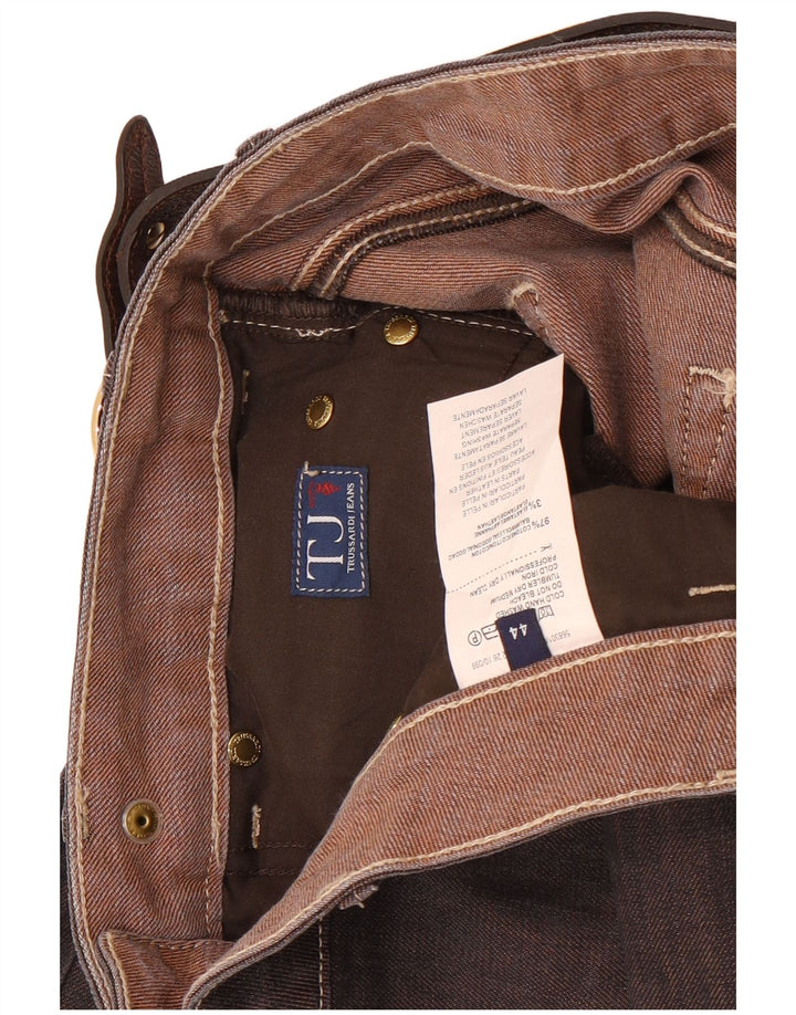 Trussardi Dame Denim Nederdel IT 44 Medium W32 Brun Bomuld