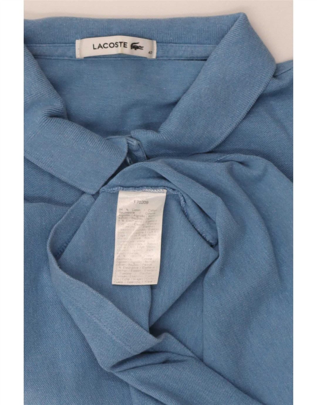 Lacoste kortærmet Regular Fit poloshirt til kvinder, størrelse 40 Medium Blue