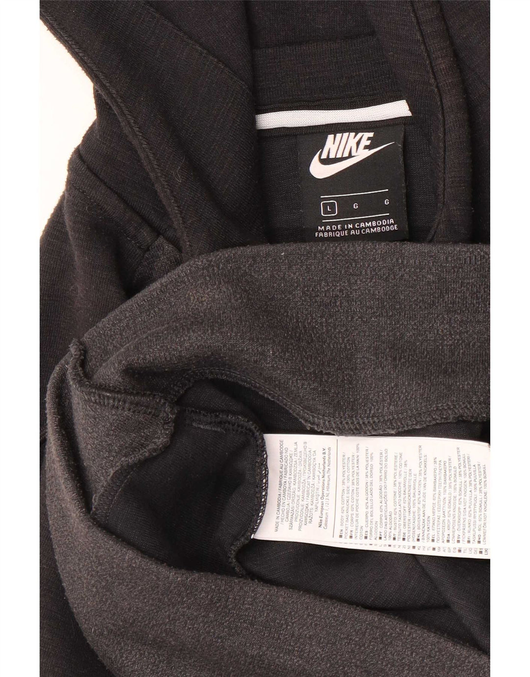 Nike Herre hættetrøje Jumper Large Grå Colourblock Bomuld