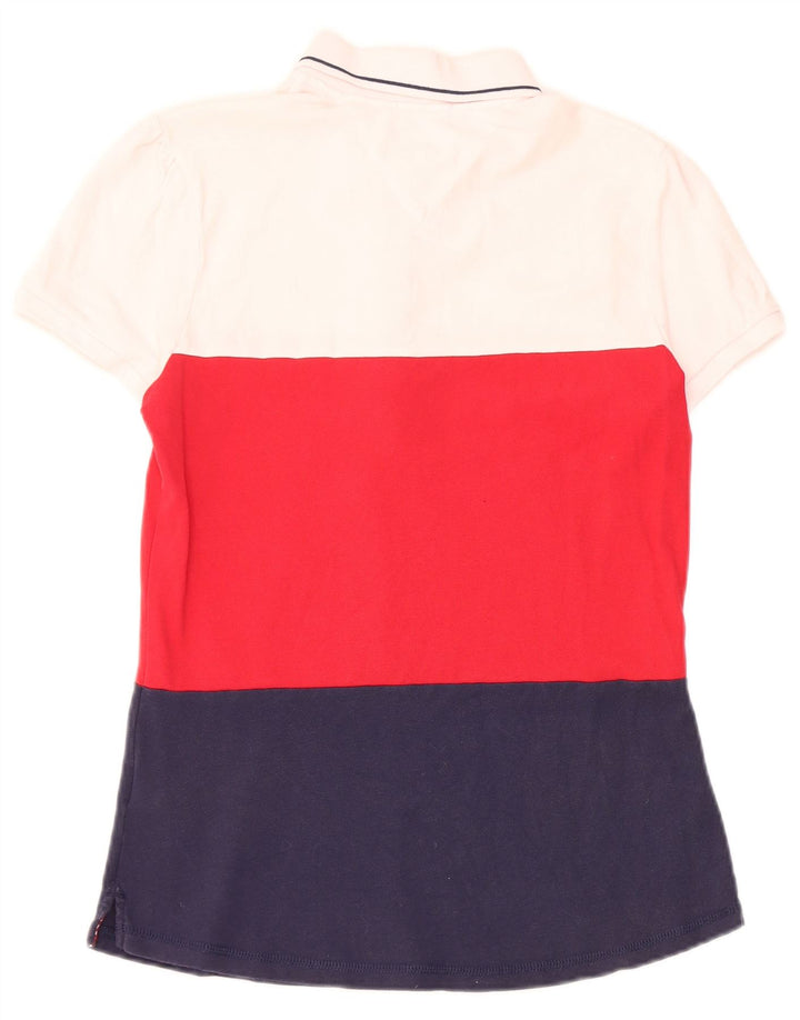 Tommy Hilfiger Dame Polo Shirt UK 12 Medium Flerfarvet Colourblock