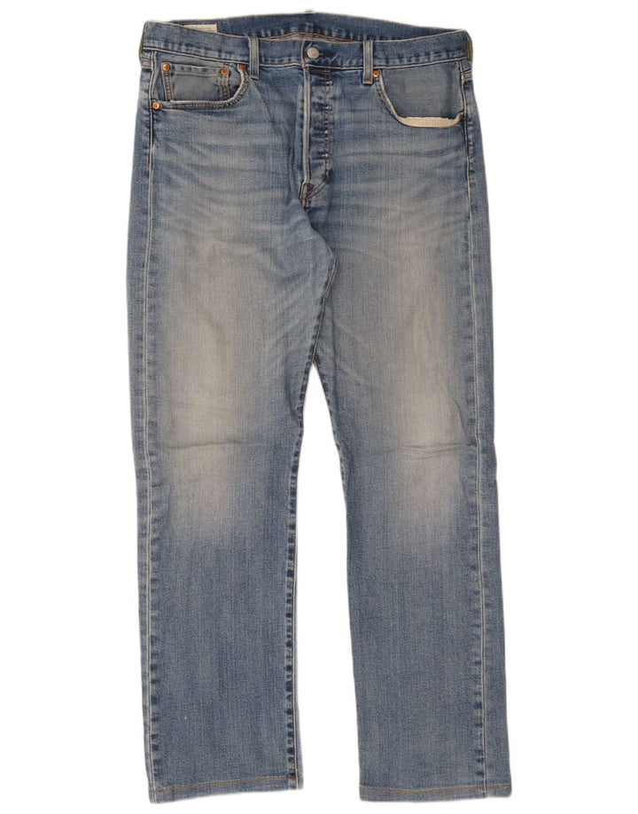 Levi's Herre 501 Straight Jeans W34 L34 Blå