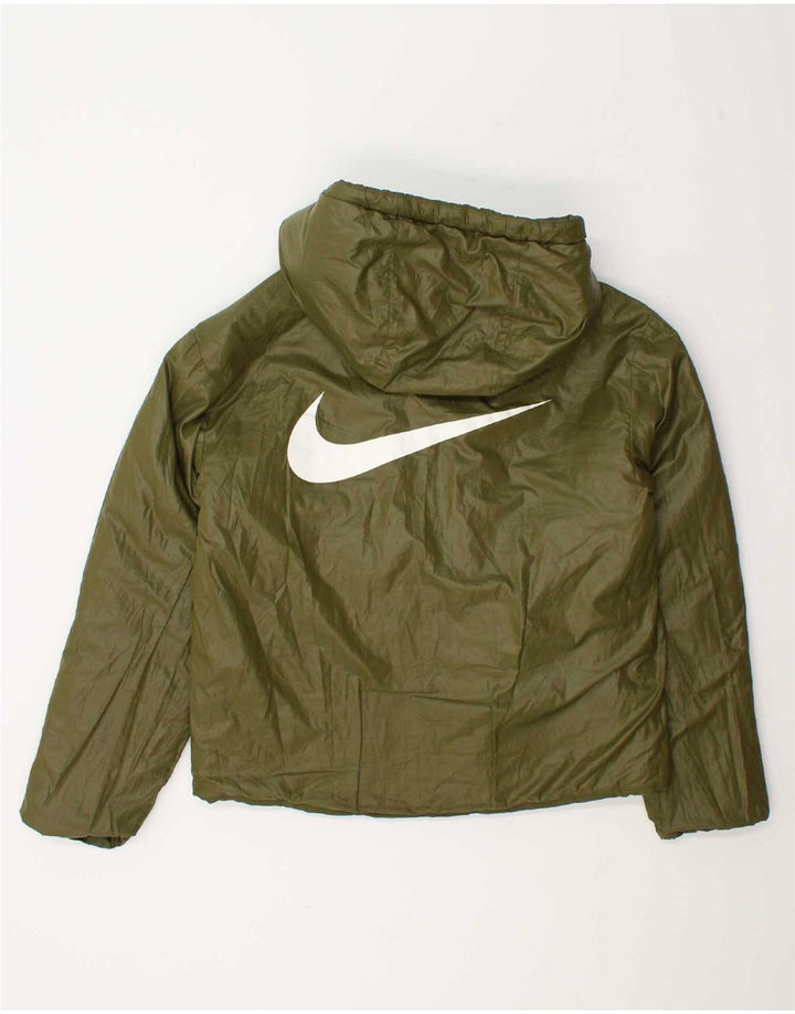 Nike Dame Polstret Vendbar Jakke UK 12 Medium Green Polyester