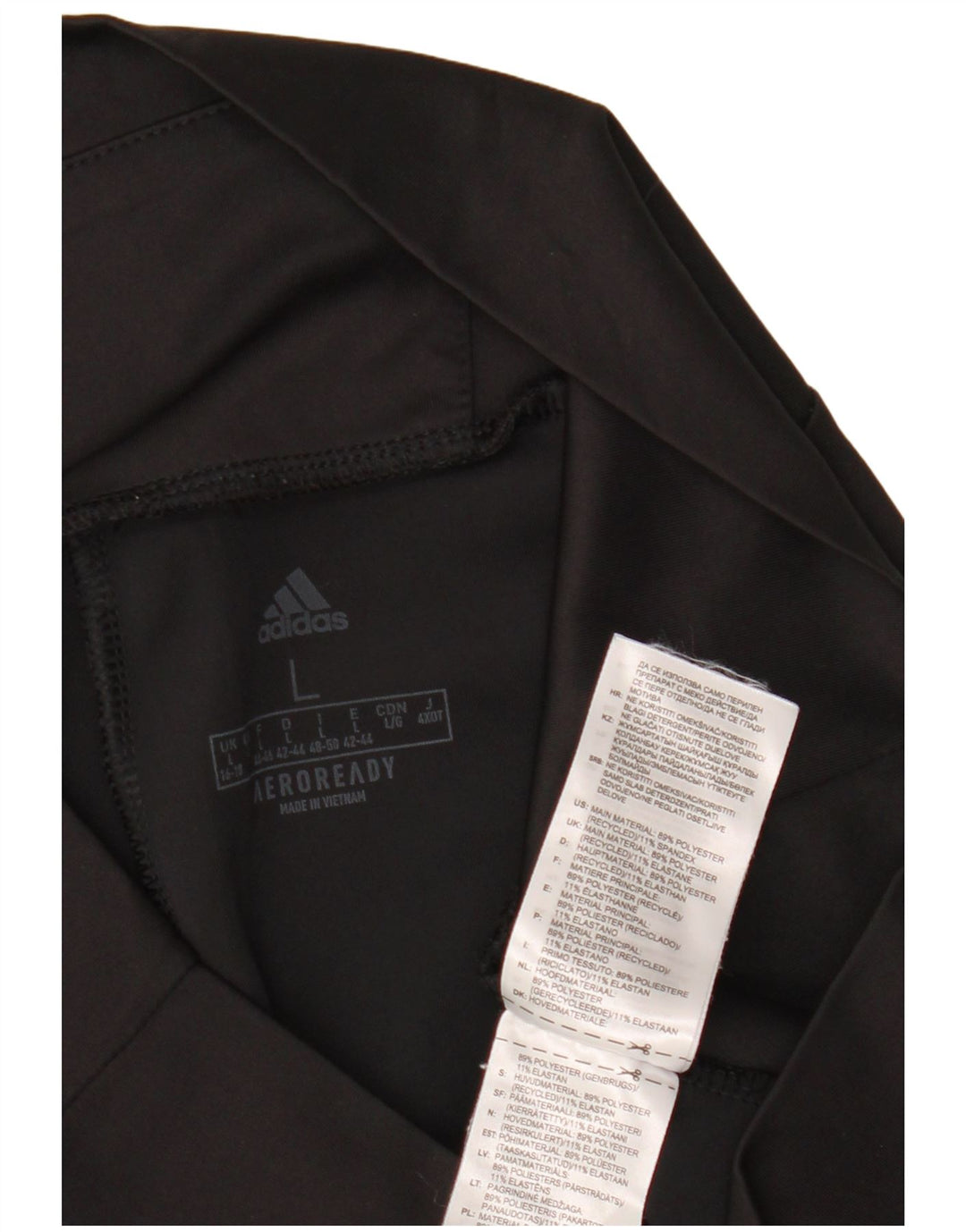 ADIDAS Aeroready Leggings til kvinder UK 16/18 Large Black Polyester