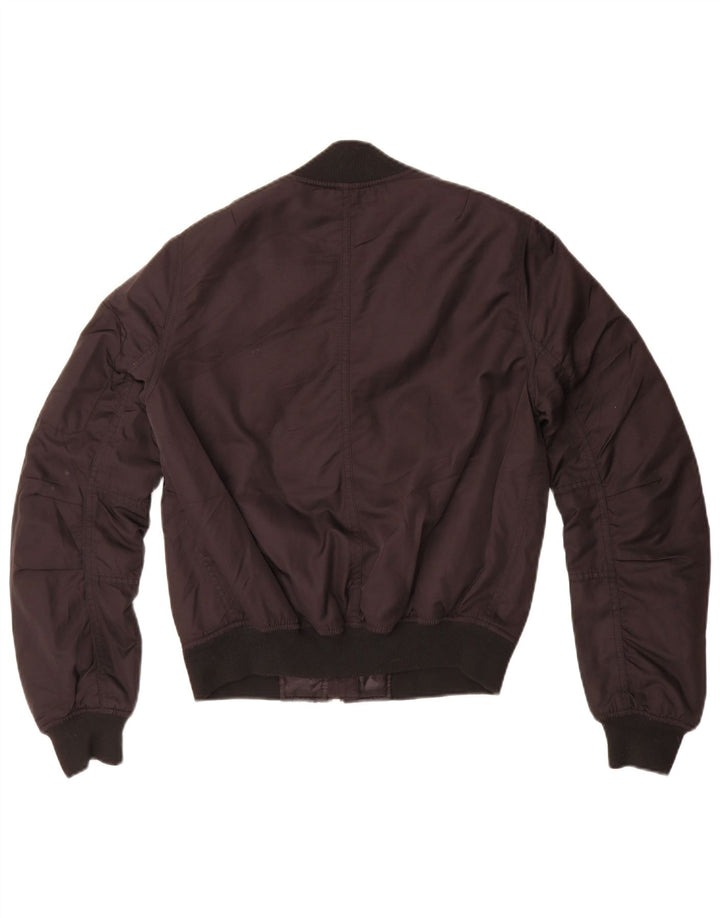 Topshop Dame Oversized Bomber Jacket UK 10 Small Black Polyester